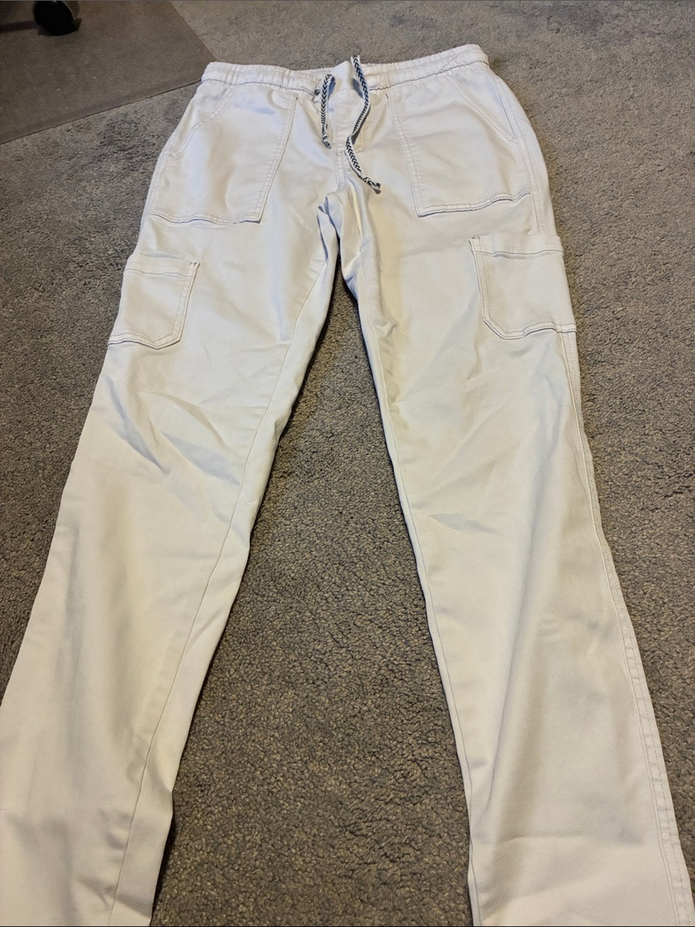 Maurices Men's Cargo Drawstring Pants - White